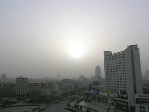 View from the window before the sum manages to break through the smog!