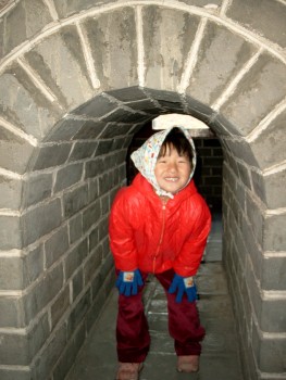 Yanmei on the Great Wall - October 2002