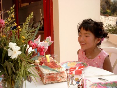 Yanmei's birthday, Crete, October 2004