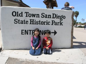 Yanmei and Daji outside the Old Town of San Diego