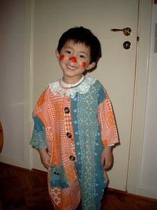 Daji as a clown - Carnival, March, 2003