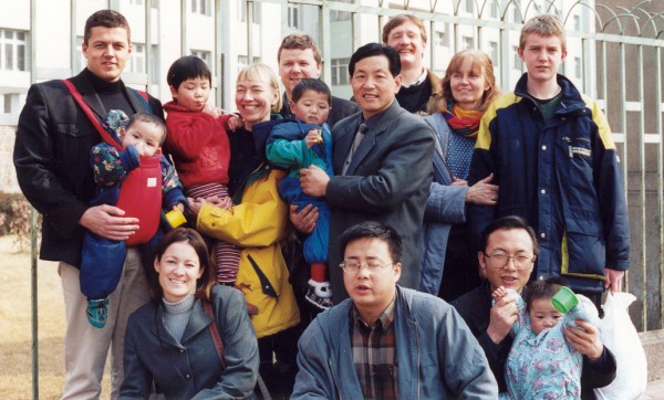 Group picture outside the passport office