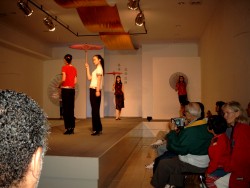 Fashion show with a very interested Yanmei (right)