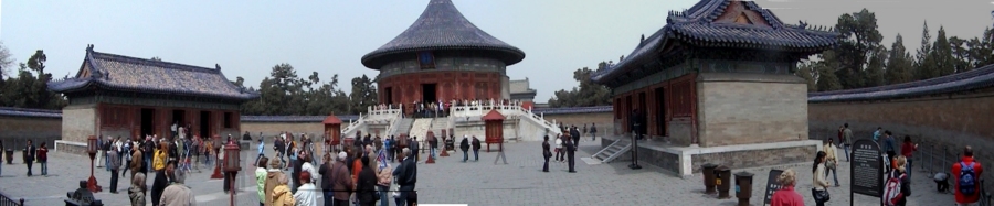 Panorama of the Imperial Vault of Heaven and the Echo Wall (taken from 5 frames from a video)