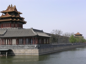 Moat and watchtower at the NW corner of the Forbidden City