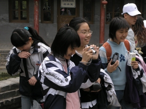 School children were really interested in us and wanted pictures of us and them