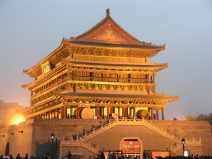 The Drum Tower by night