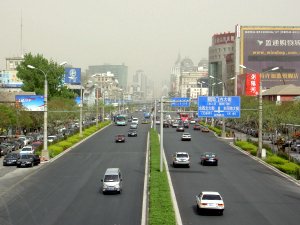 Re-surfaced road next to our hotel