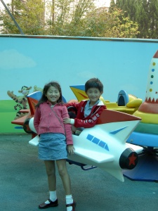 Daji and Yanmei in the covered playground