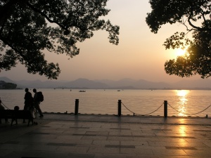 Sunset over West Lake