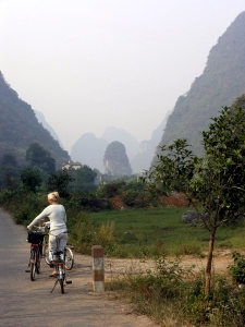 Cykling in the countryside, just outside Yangshou