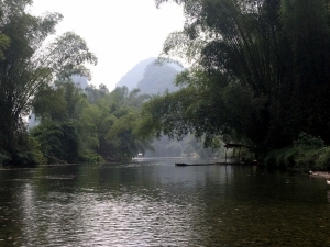 Bamboo rafting along the Yulong River