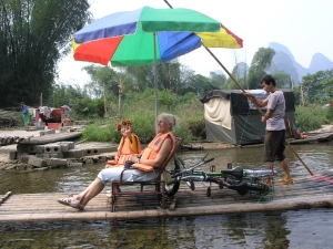 Bamboo rafting along the Yulong River
