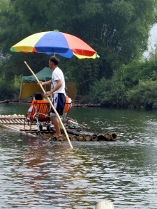 Bamboo rafting along the Yulong River