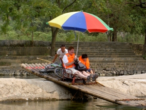 Bamboo rafting along the Yulong River