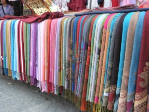 Scarves at the market