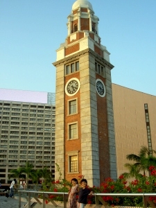 The clock tower on the sea front