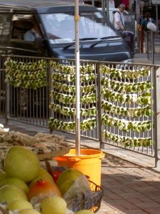 Lime peel drying next to the road!