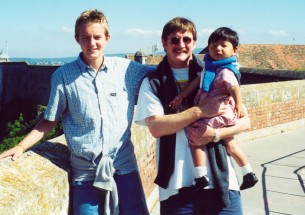Thomas, Steven and Yanmei, Besancon, France, July 2000
