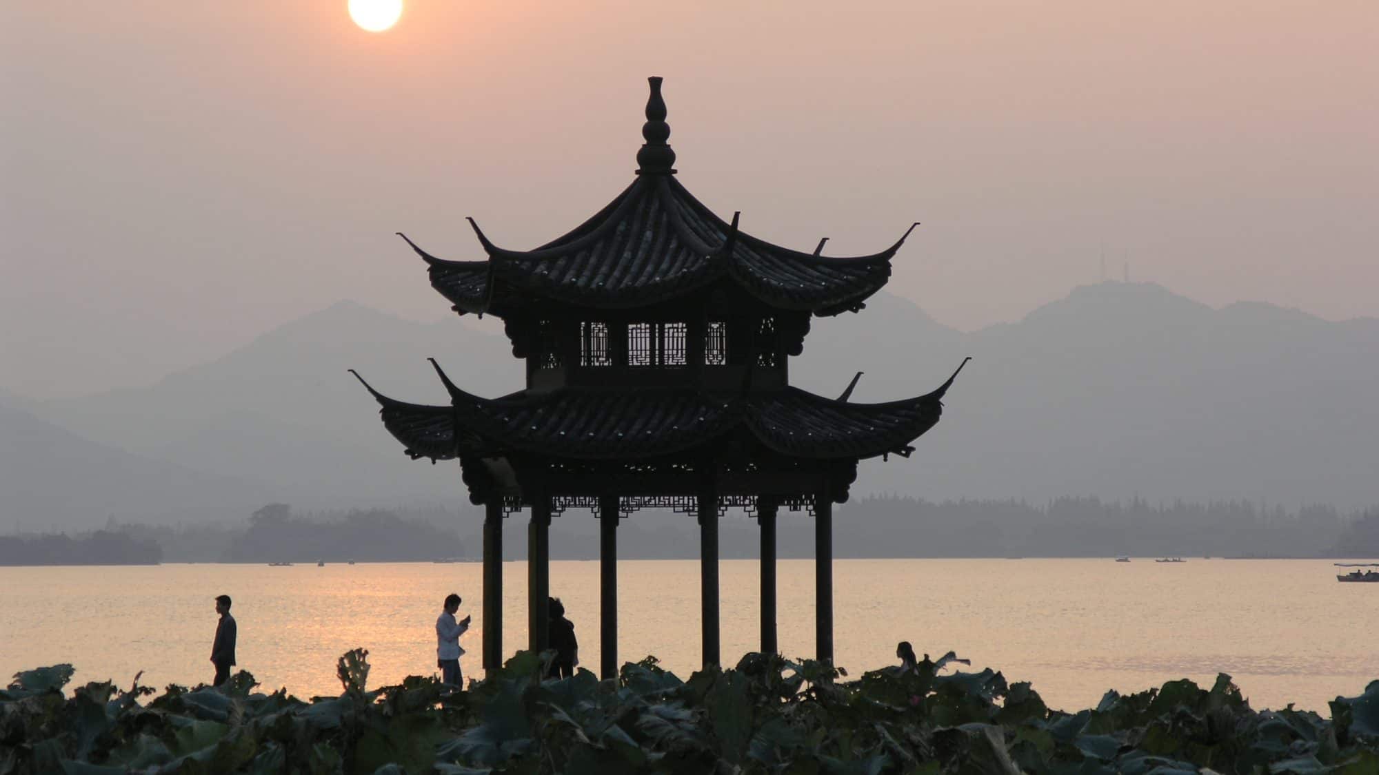 Hangzhou, West Lake, Sunset
