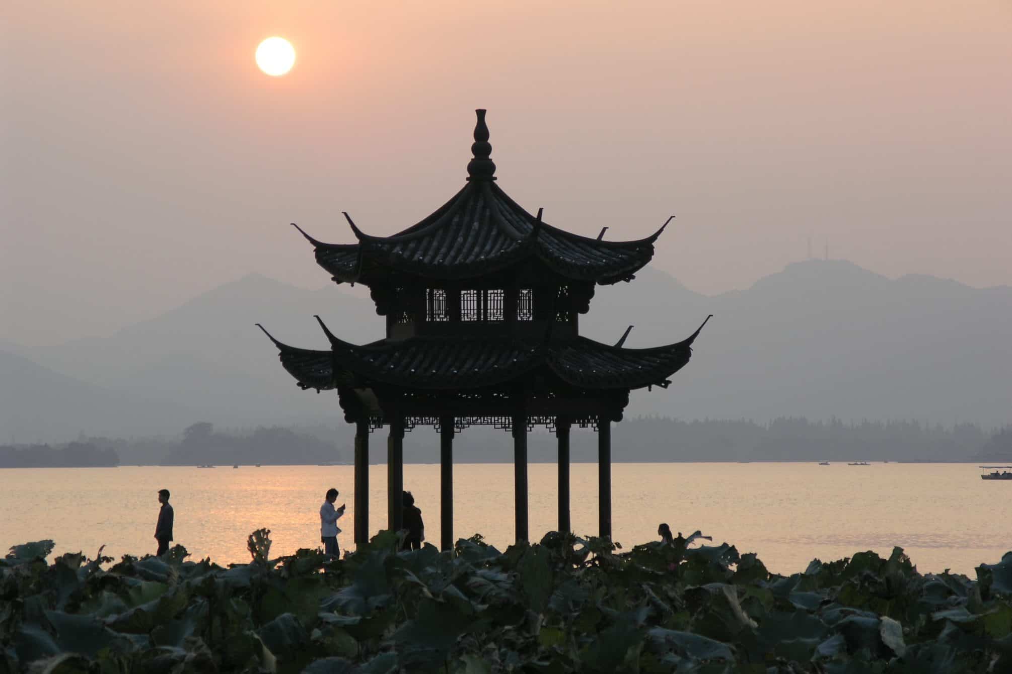 Hangzhou, West Lake, Sunset