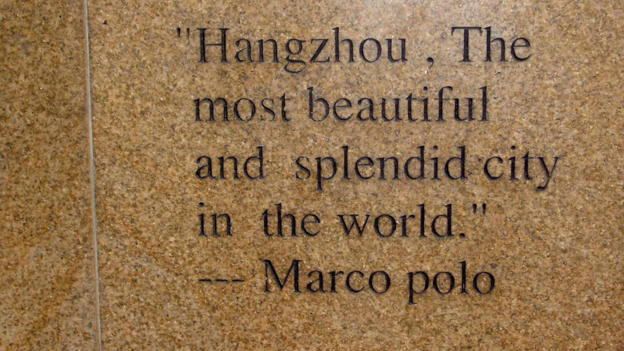 Hangzhou, Marco Polo