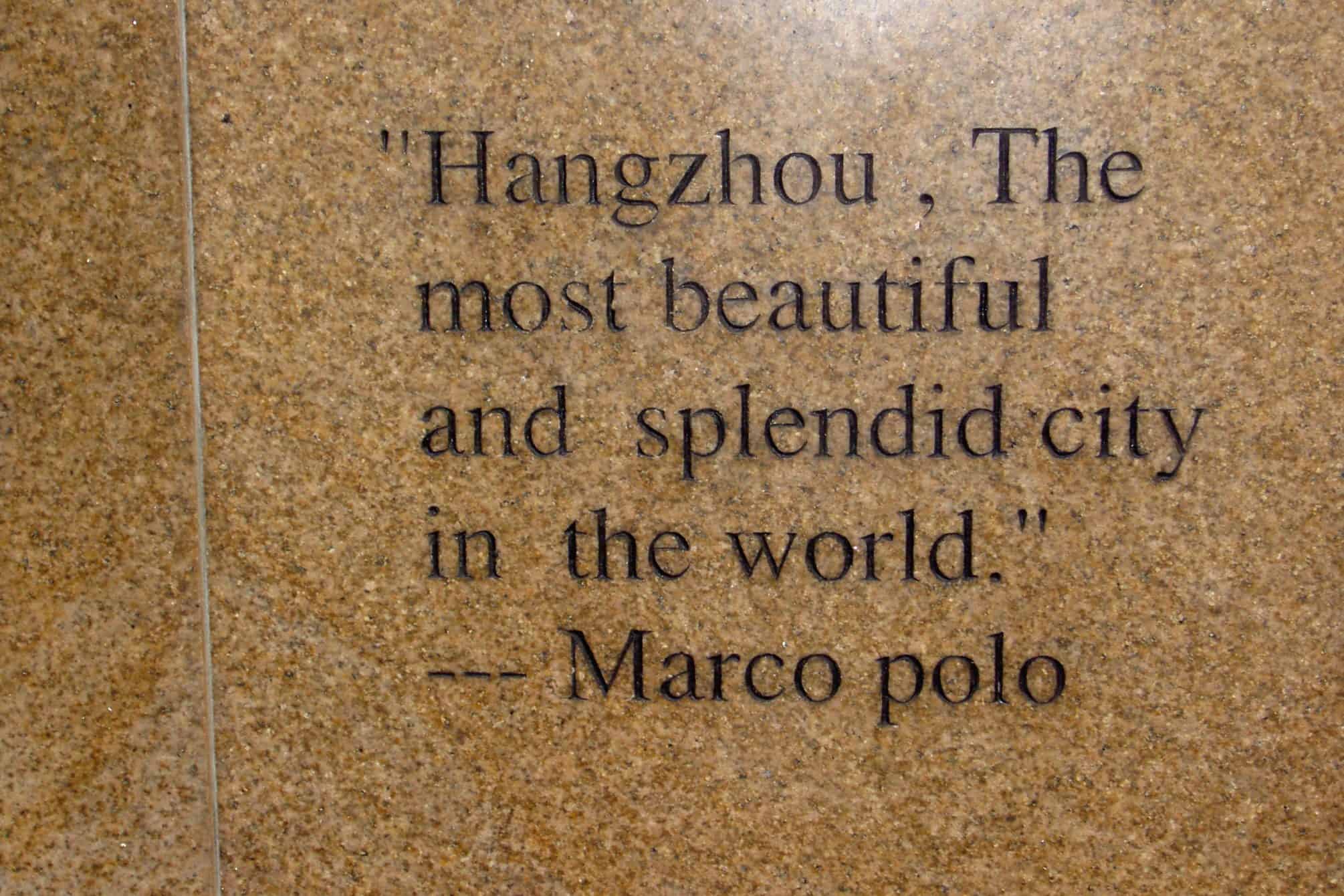 Hangzhou, Marco Polo